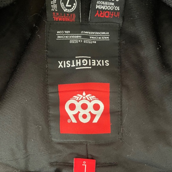 686 Men’s Size Lathe ski/ snowboard pants - Picture 3 of 3